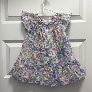 Baby GAP Pastel Floral Purple Dress (18-24M)